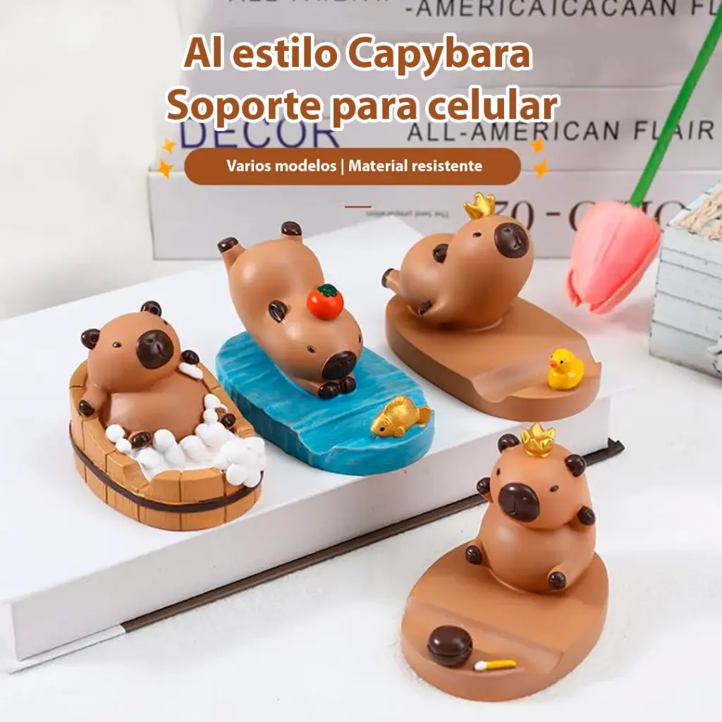 Soporte de Celular Capybara (Carpincho) - Divertido, Útil y Adorable