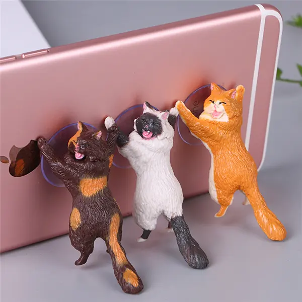 [ART-00003] Gatitos de Colores con Sopapa - Soporte para Celular y Decoración x 6
