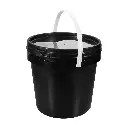 Balde Plástico Negro 10L o 20L: Apto Alimenticio, Resistente y Versátil