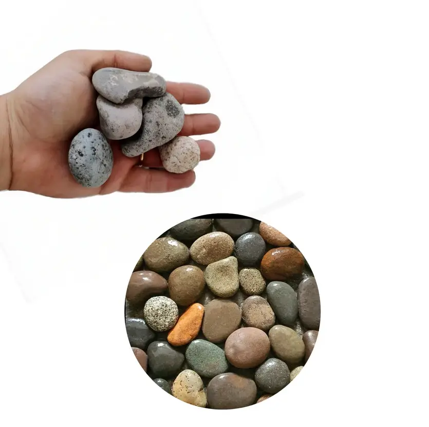 Mini River Stone Deco: Piedra Decorativa Natural para Ambientes Sofisticados