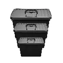 Set de 3 Cajas Organizadoras con Manijas: 6L, 12L y 24L – Prácticas y Seguras
