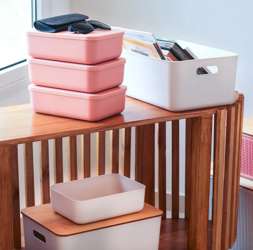 Caja Organizadora 7.5L con Tapa Removible - Diseño Moderno y Elegante