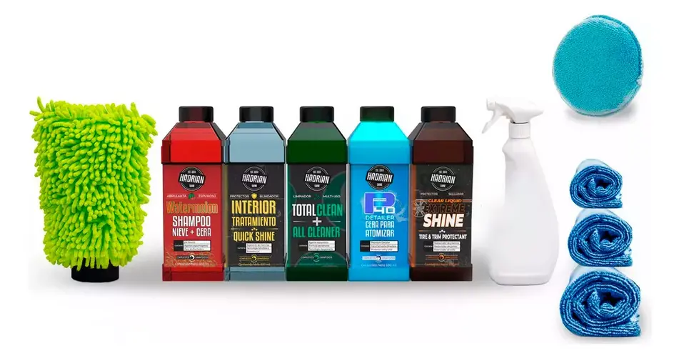 Kit de Lavado Premium Completo Auto Moto Hadrian Shine N4 (Sin balde)