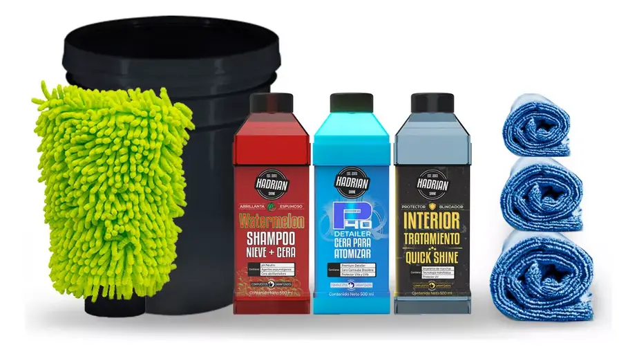 Kit de Lavado Premium Completo Auto Moto Hadrian Shine N3 (Sin balde)