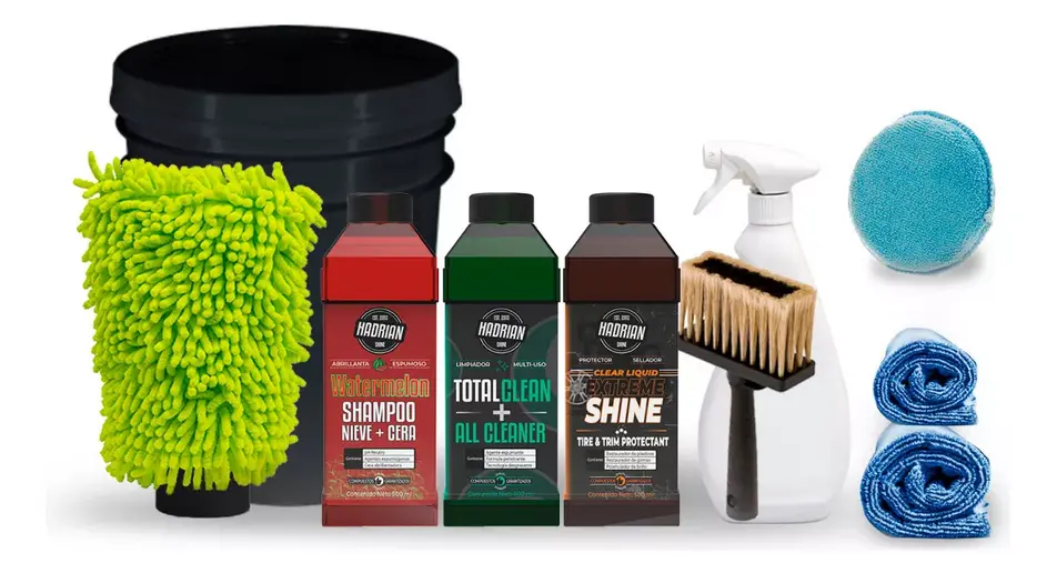 Kit de Lavado Premium Completo Auto Moto Hadrian Shine N2