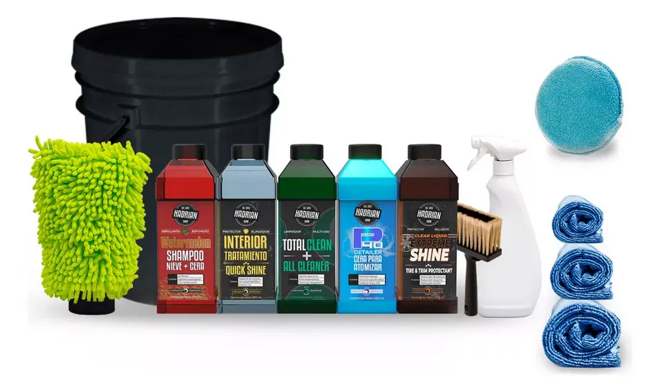 Kit de Lavado Premium Completo Auto Moto Hadrian Shine N1 (Sin balde)