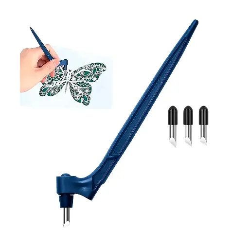 Cutter de Manualidades Giratorio: Medio Corte Autoadhesivos Precisión y Seguridad