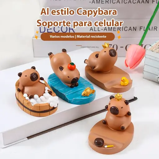 Soporte de Celular Capybara (Carpincho) - Divertido, Útil y Adorable