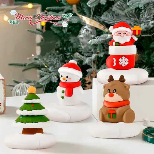 Soporte para Celular Navideño - Diseño Festivo y Adorable
