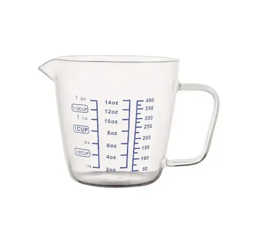 Jarra Medidora de 400cc Precisa y Práctica para Cocina y Taller