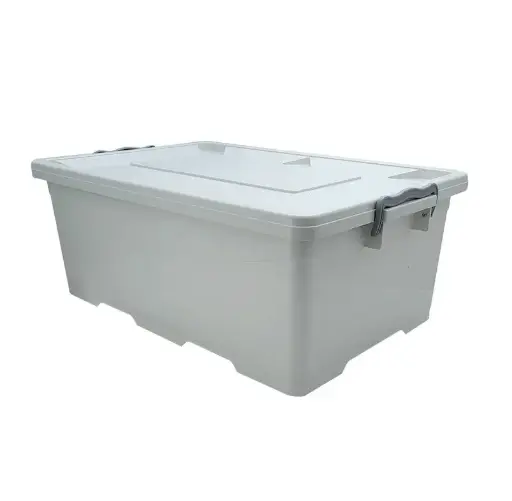 Caja organizadora 40L con ruedas, fácil para apilar y ordenar