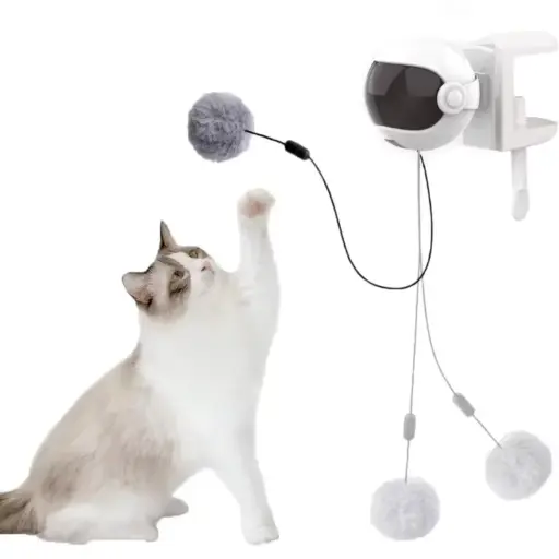 Cuerda interactiva automática para gatos con bola de rascado